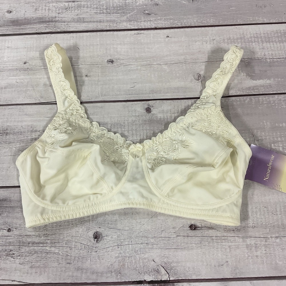 Trulife Naturalwear Mastectomy Bra Womens 34D Cream Wireless 4022